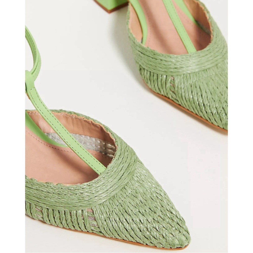 Anthropologie x Rafealla Booz Woven Jute Heeled Sandals Block Heel NWT SZ 10 - Picture 3 of 12